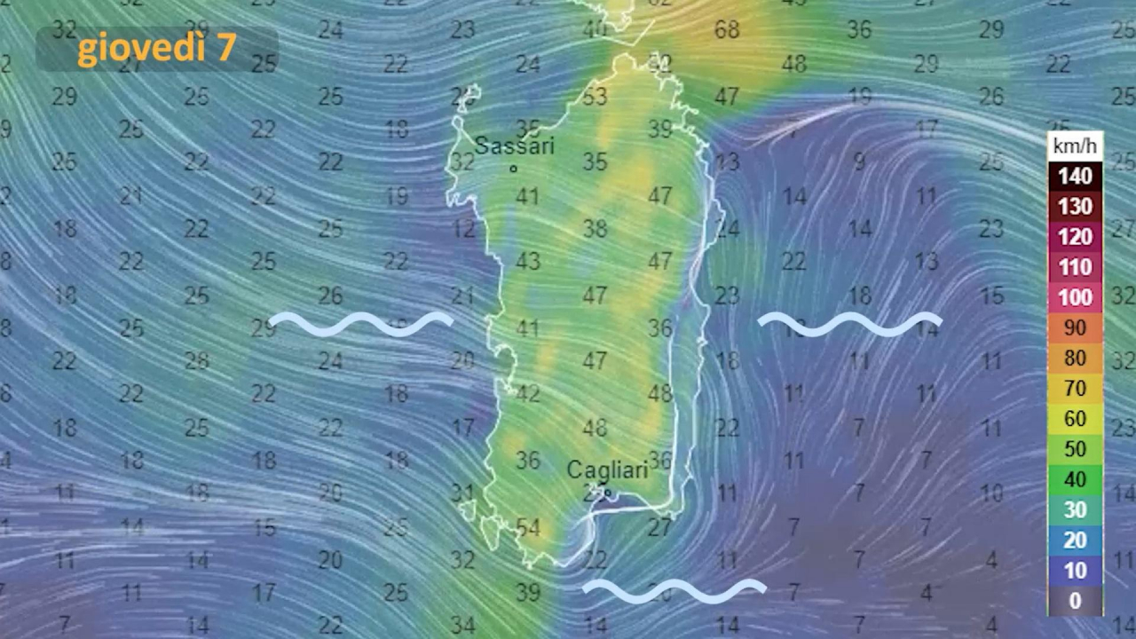 Meteo Sardegna giovedì 7 giugno 