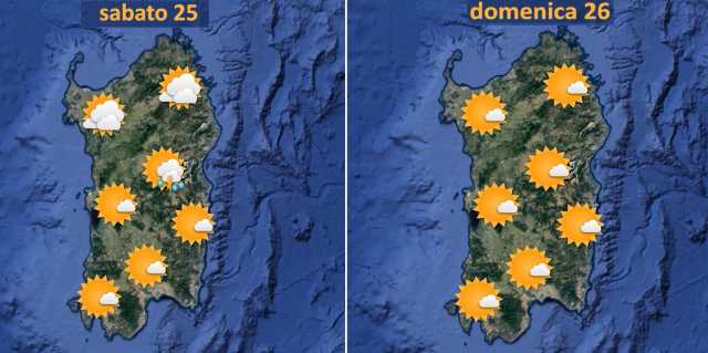 Le previsioni per il fine settimana 