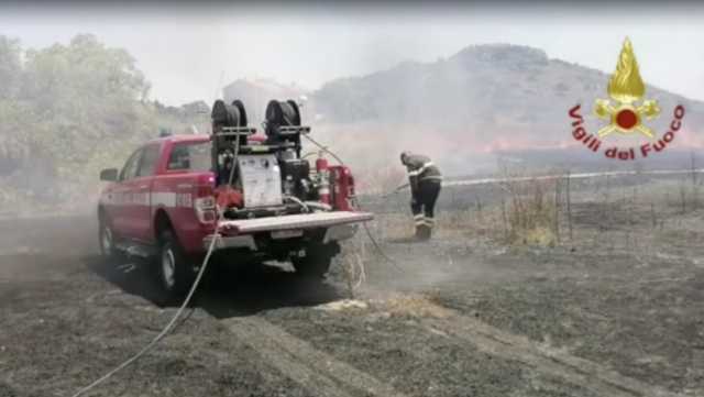 Incendio vvf cagliaritano