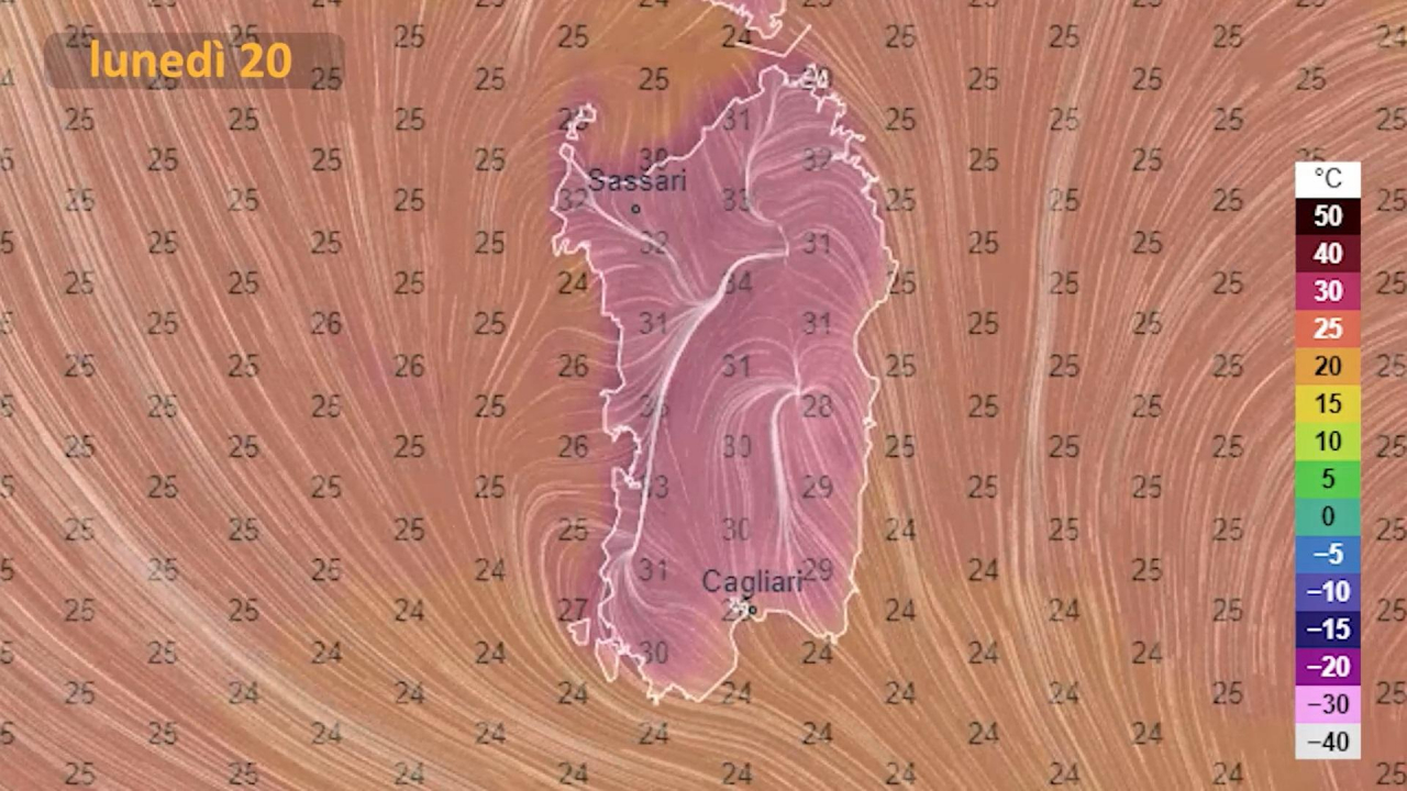 Meteo lunedì 20 giugno 