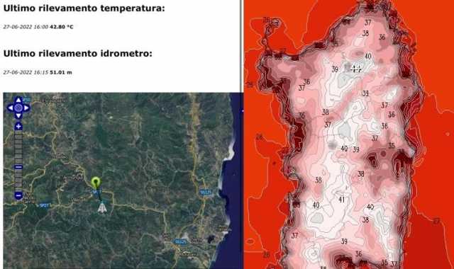 Villasalto temperature record