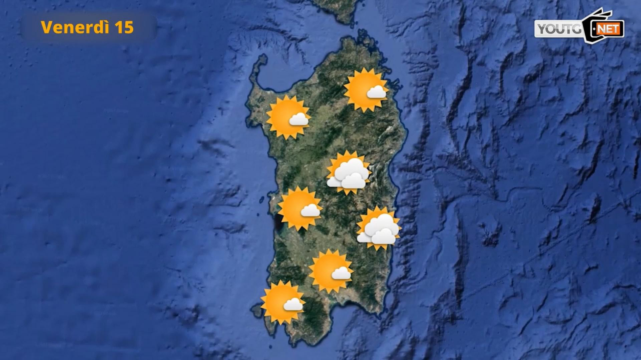 Il meteo per venerdì 15 luglio 