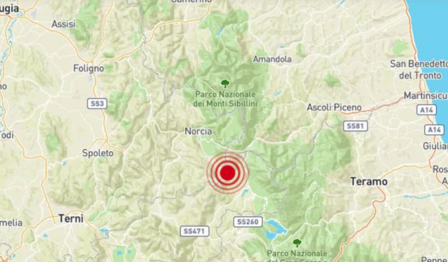 Terremoto, scossa di magnitudo 4.21 al confine tra Lazio e Marche