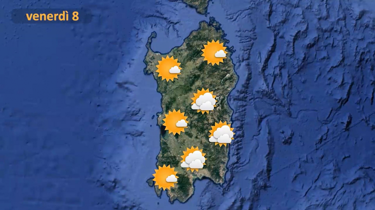 Previsioni per l'8 luglio in Sardegna 