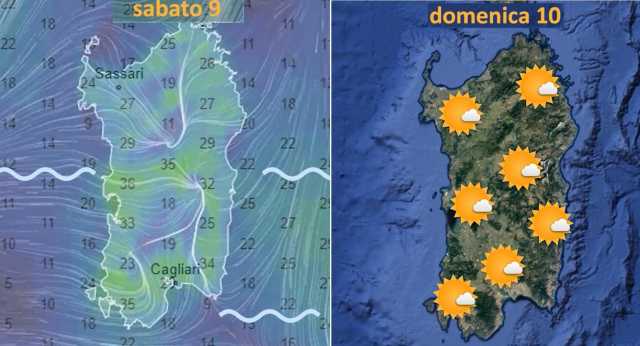 Le previsioni meteo per il fine settimana in Sardegna