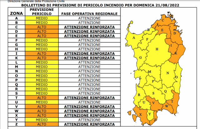 Pericoli incendi, l'allerta resta alta a Cagliari