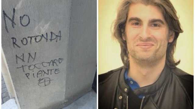Monserrato, scritte contro il sindaco Tomaso Locci: "No rotonda, non toccare piante"