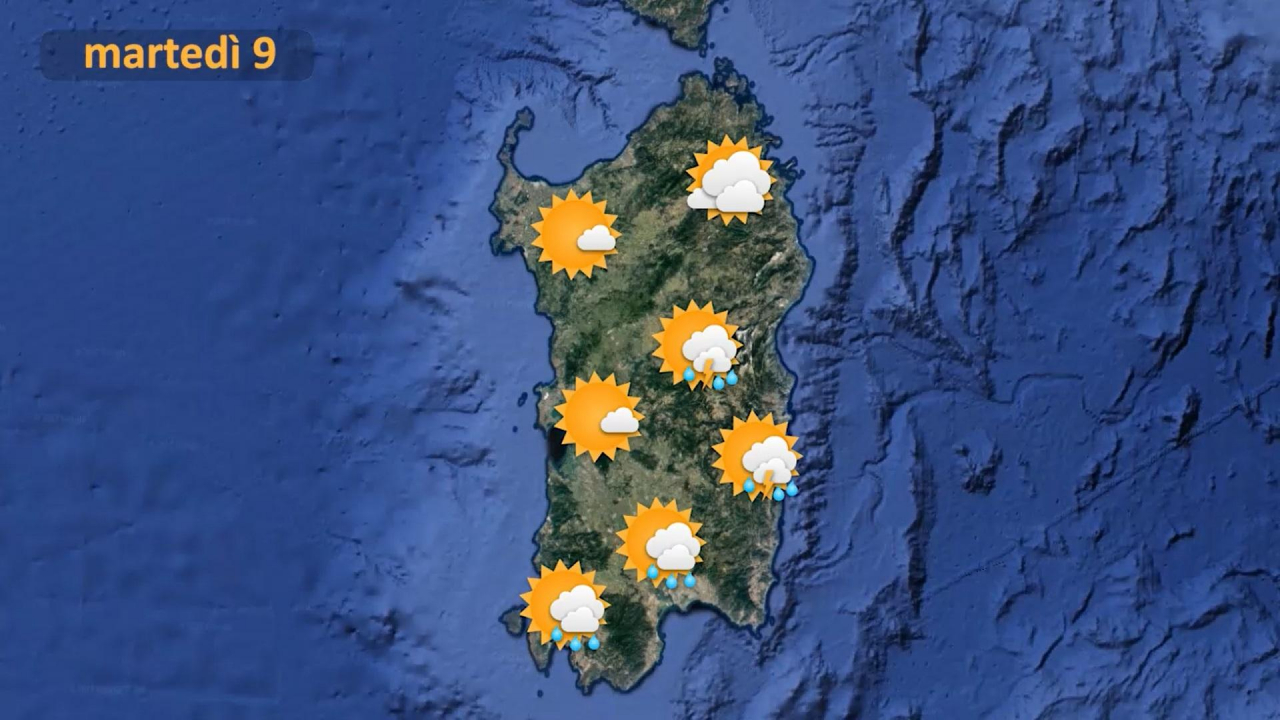 Martedì con temporali pomeridiani diffusi sulle aree meridionali della Sardegna 
