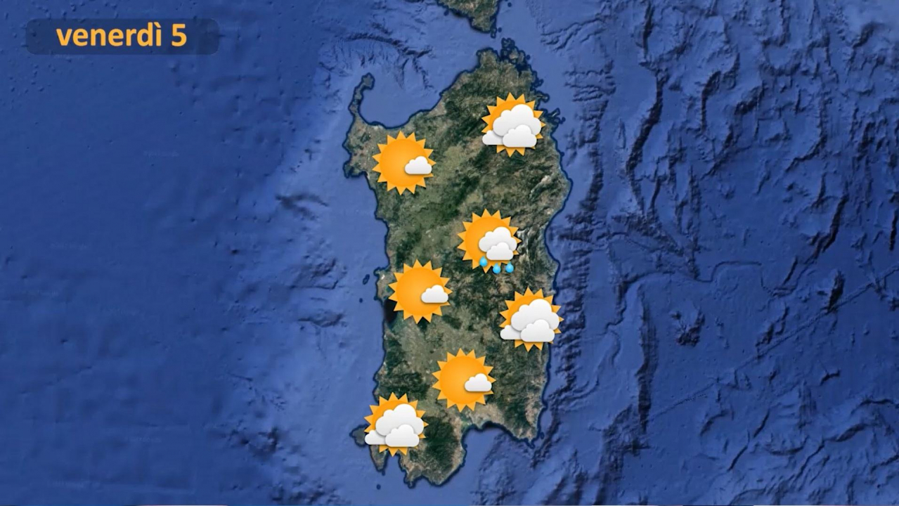 Meteo venerdì 5 agosto