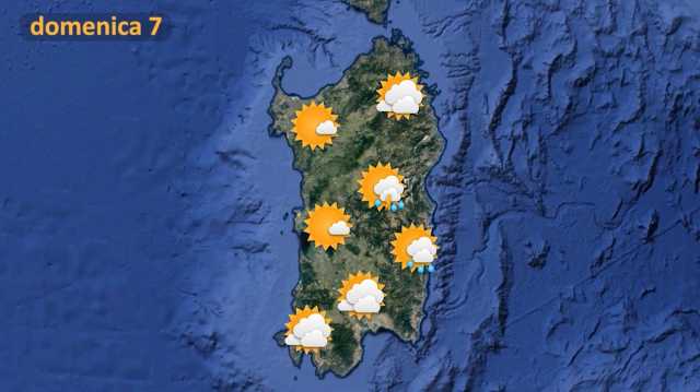 Fine settimana con nuvole e piogge sui settori orientali in Sardegna 