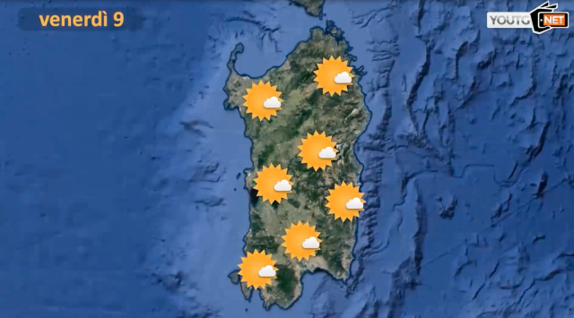 Meteo 9 settembre 2022 Sardegna