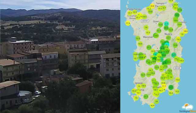 Fonni e cartina Sardegna Clima