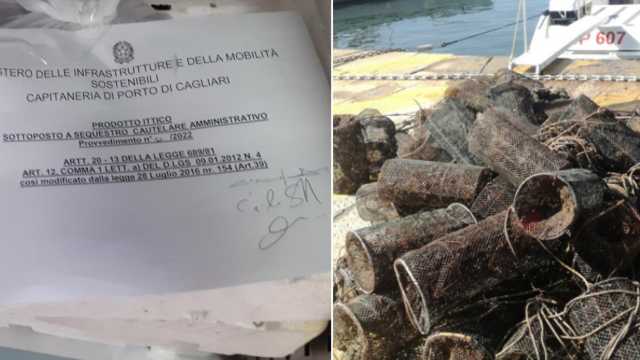 Pesca illegale, sequestrate 110 nasse nei fondali del golfo di Cagliari