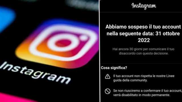 account sospesi insta