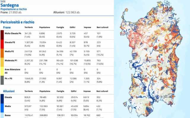 Sardegna rischio idrogeologico