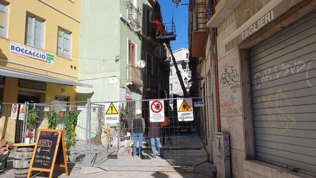 Lavori di messa in sicurezza via Dettori Cagliari