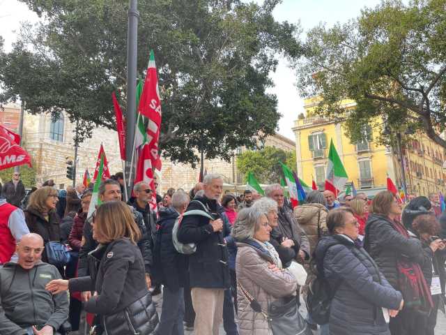 La manifestazione a Cagliari 