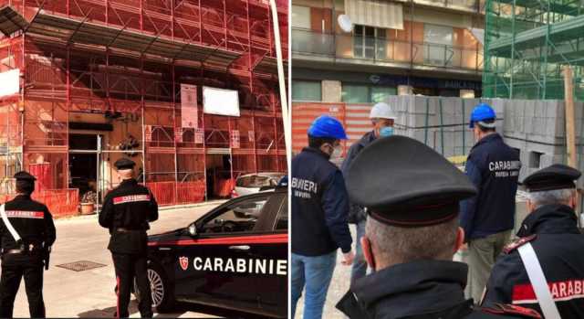 Carabinieri nei cantieri