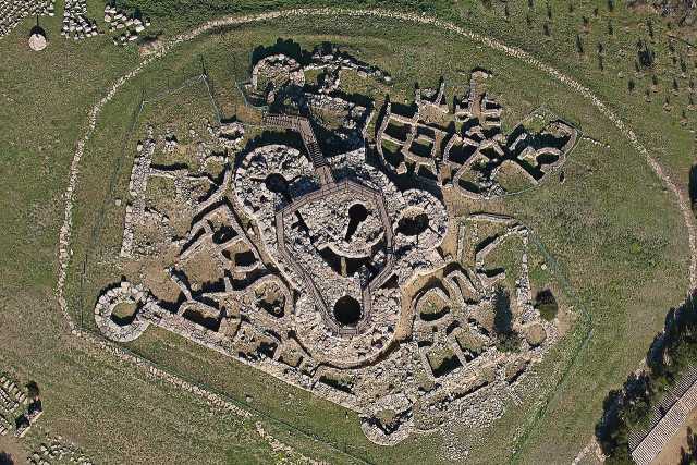 Foto Aerea Del Nuraghe Genna Maria Di Villanovaforru