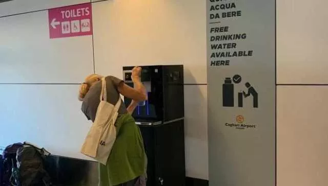 All'aeroporto di Cagliari arrivano gli erogatori per l'acqua da bere (gratis)