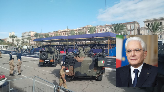 Mattarella e Crosetto alla manifestazione a Roma