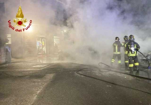 Intervento dei vigili del fuoco a bosa