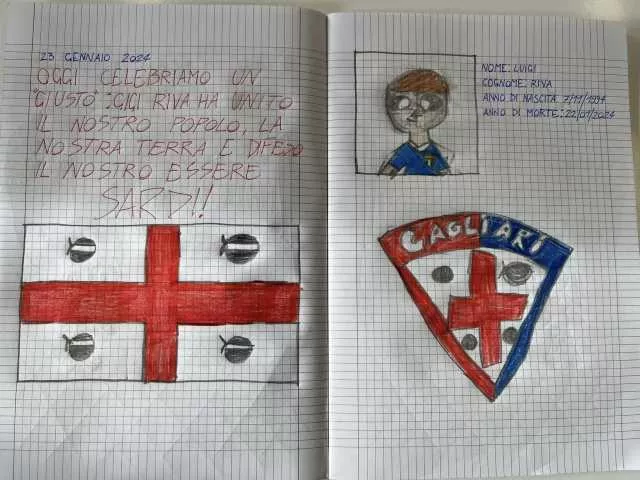 Youtg Net Oggi Celebriamo Un Giusto Gigi Riva Disegni E Dediche Dei Bambini Delle