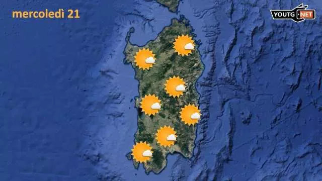 Meteo in Sardegna, dopo le piogge arriva il sole per la giornata di mercoledì 