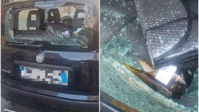 Cagliari, vandalizzata un'auto in sosta in via Caprera: 