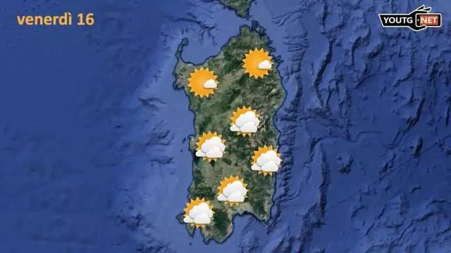 Un altro venerdì mite (ma nuvoloso): le previsioni del meteo in Sardegna