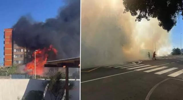 Incendio a Quartu: le fiamme raggiungono le case, scatta l'evacuazione
