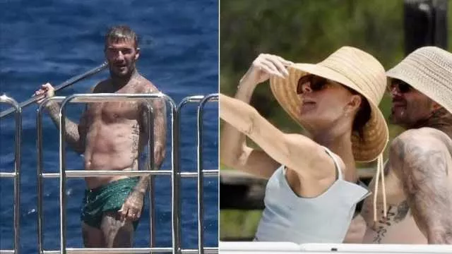 David e Victoria Beckham in vacanza in Sardegna: tuffi dallo yacht e moto d'acqua