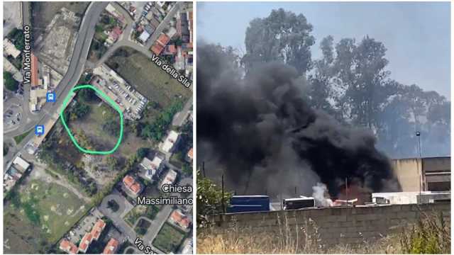 Incendio Cagliari San Michele