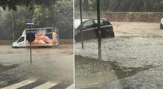 Bomba d'acqua a Sassari: caos nelle strade, allagamenti e cedimenti