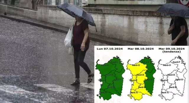 Torna la pioggia e scatta l'allerta meteo in Sardegna: 