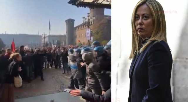 Agenti feriti nel corteo degli studenti, Meloni: 