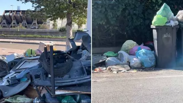 Viaggio tra le discariche a Cagliari: di fronte allo stadio Sant'Elia una montagna di rifiuti