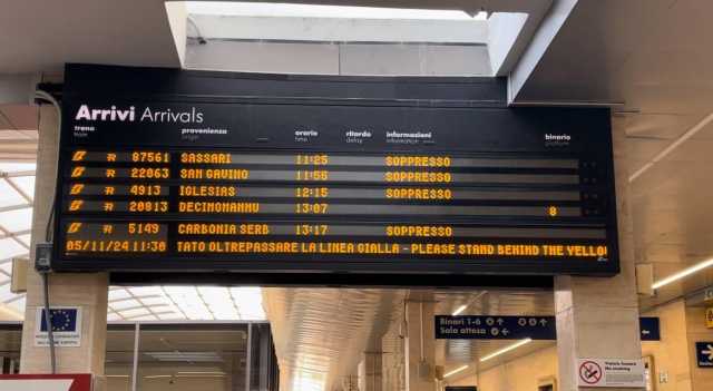 Disagi a Cagliari per lo sciopero dei treni: 