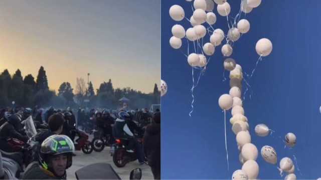 Rombo di moto, palloncini bianchi e lacrime ai funerali di Aurora e Riccardo, morti a Iglesias