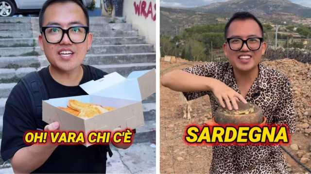 Il tiktoker Nicola Jiang e la sua avventura culinaria in Sardegna: ecco cosa ha assaggiato (Video)