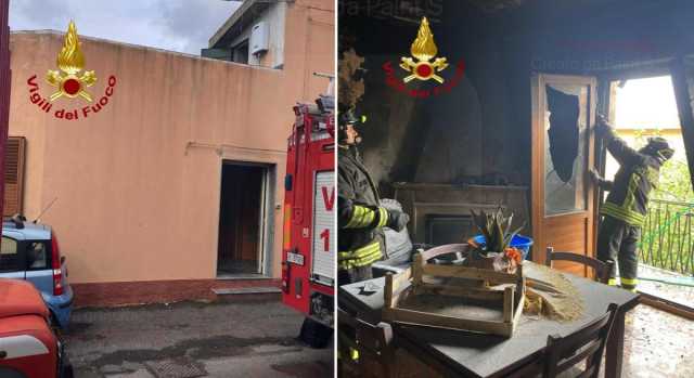 Dorgali, incendio in una casa: anziana salvata da 2 vigili del fuoco liberi dal servizio