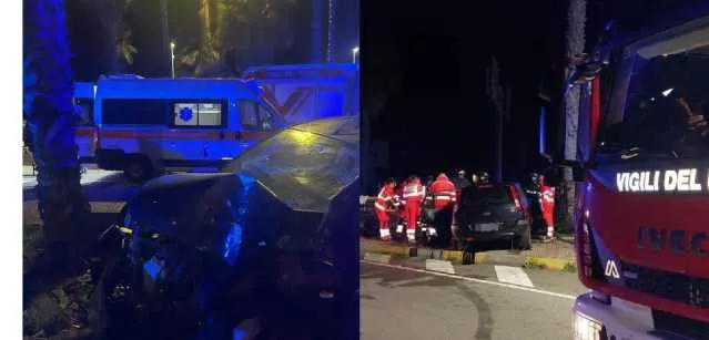 Cagliari, auto finisce contro un palo a Marina Piccola: conducente estratto dalle lamiere