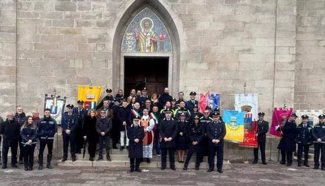 Sennori, agenti di polizia locale sardi a raccolta per celebrare il protettore San Sebastiano