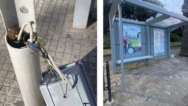 Sassari, nuovo raid vandalico contro le pensiline alla fermata del bus: 