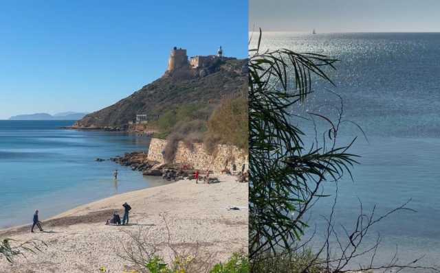 Cagliari, assaggio di primavera a Calamosca: c'è chi è già in costume