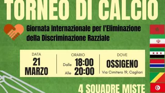 Oggi a Cagliari il torneo di calcio contro il razzismo