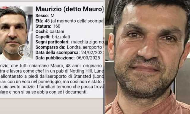 Non si trova Maurizio Mereu, lo chef scomparso da Londra: 