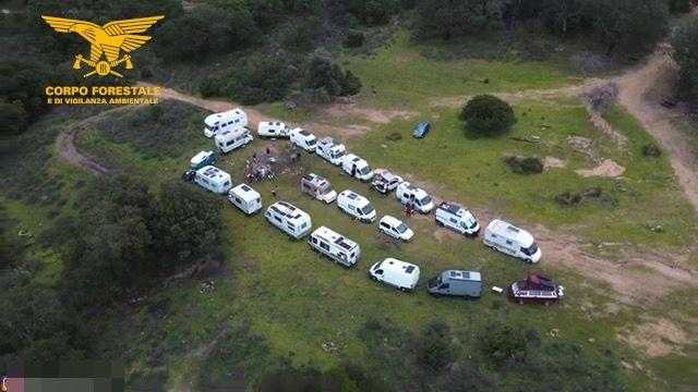 Raduno di camper non autorizzato al Parco naturale di Gutturu Mannu: scattano le sanzioni