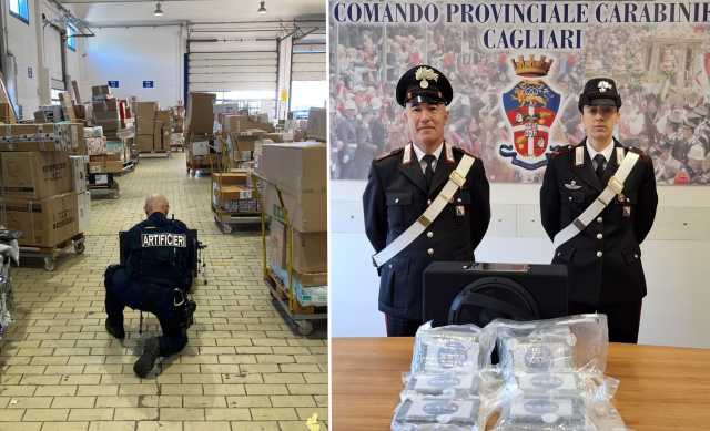 Cercano la bomba, trovano un carico di cocaina: la scoperta nella sede Gls di Elmas
