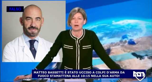 Il clamoroso tg falso sulla morte del virologo Bassetti realizzato con l'IA: 